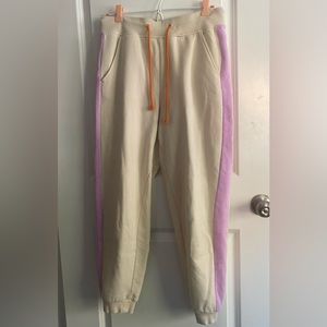 Cream Lego Sweatpants. Size Medium.